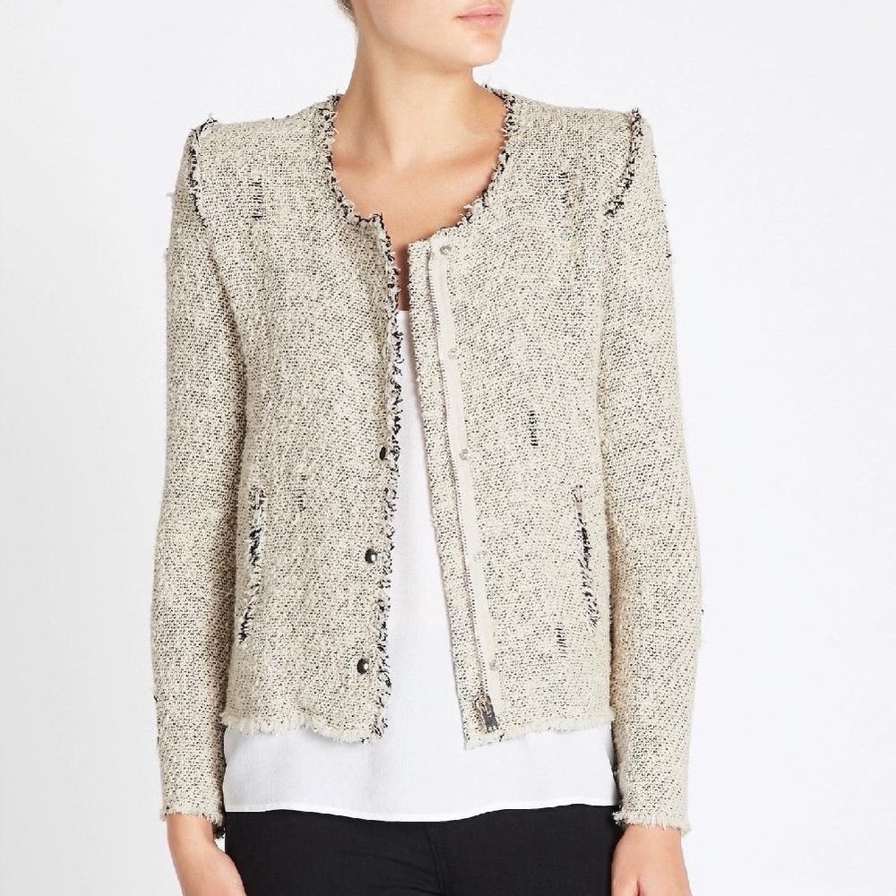 IRO Cream Tweed Cardigan